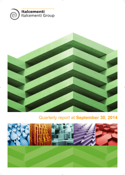 Quarterly report at September 30, 2014