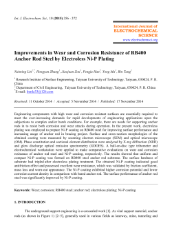 Improvements in Wear and Corrosion Resistance of RB400 ELECTROCHEMICAL SCIENCE