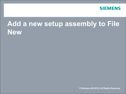 Add a new setup assembly to File New