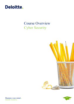 . Course Overview Cyber Security