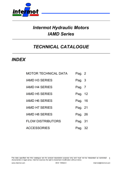 Intermot Hydraulic Motors IAMD Series TECHNICAL CATALOGUE