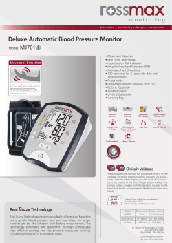 Deluxe Automatic Blood Pressure Monitor MJ701 f