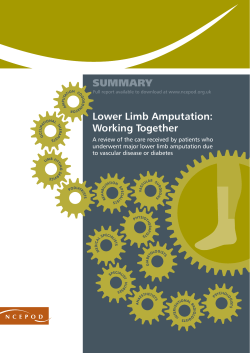 Lower Limb Amputation: Working Together