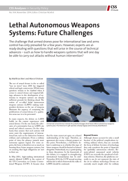 Lethal Autonomous Weapons Systems: Future Challenges CSS
