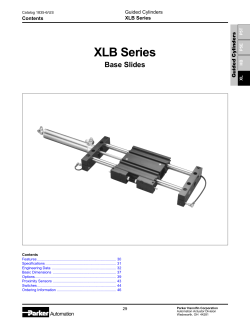 XLB Series Base Slides Guided Cylinders Contents