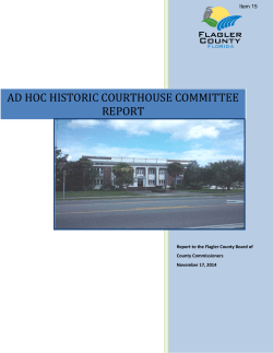 AD HOC HISTORIC COURTHOUSE COMMITTEE REPORT Item 15