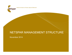 NETSPAR MANAGEMENT STRUCTURE November 2014