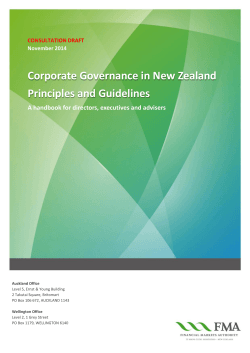 Corporate Governance in New Zealand Principles and Guidelines