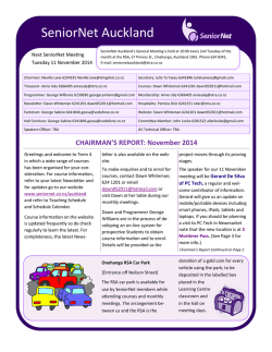 SeniorNet Auckland Next SeniorNet Meeting