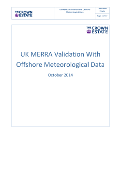 UK MERRA Validation With  Offshore Meteorological Data  October 2014 