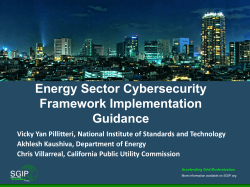 Energy Sector Cybersecurity Framework Implementation Guidance