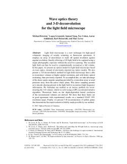 Wave optics theory and 3-D deconvolution for the light field microscope