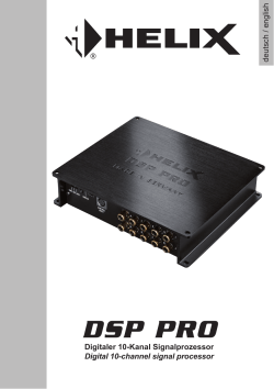 DSP PRO Digitaler 10-Kanal Signalprozessor Digital 10-channel signal processor deutsch / english