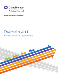 Dealtracker 2014 Growth sectors driving confidence