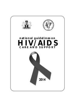 HIV/AIDS 2014 national guidelines on