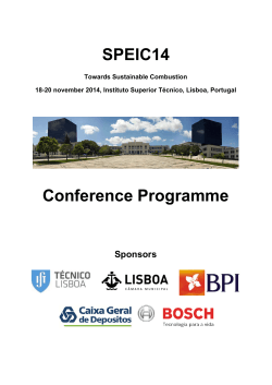 SPEIC14 Conference Programme Sponsors