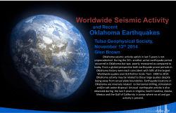 Worldwide Seismic Activity Oklahoma Earthquakes  and Recent