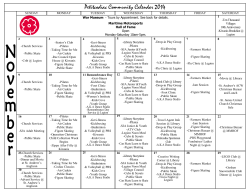 Petitcodiac Community Calendar 2014