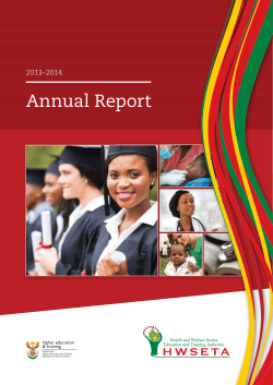 Annual Report 2013–2014 higher education &amp; training