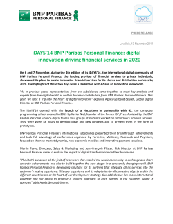 iDAYS’14 BNP Paribas Personal Finance: digital