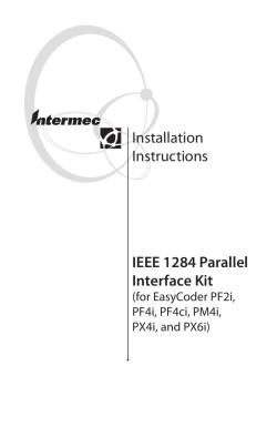 Installation Instructions IEEE 1284 Parallel Interface Kit