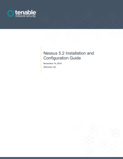 Nessus 5.2 Installation and Configuration Guide  November 14, 2014
