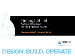 Timings of Init Android Ramdisks for the practical hacker