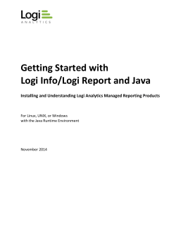 Getting Started with Logi Info/Logi Report and Java
