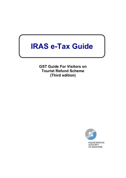 IRAS e-Tax Guide  GST Guide For Visitors on Tourist Refund Scheme
