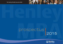 MBA Henley prospectus 2015
