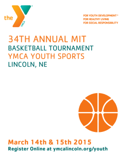 34TH ANNUAL MIT YMCA YOUTH SPORTS BASKETBALL TOURNAMENT