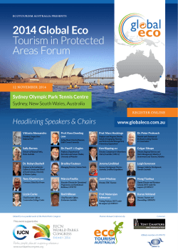 2014 Global Eco Tourism in Protected Areas Forum Headlining Speakers &amp; Chairs