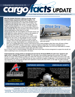 Blue Sky Aviation Services, a startup all-cargo carrier