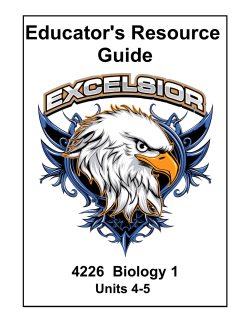 Educator's Resource Guide 4226  Biology 1 s 4-5