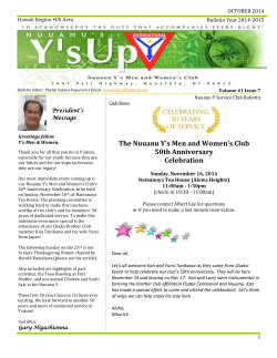 The Nuuanu Y's Men and Women's Club 50th Anniversary Celebration