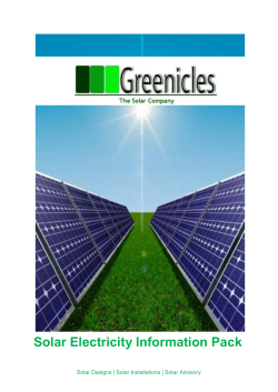 Solar Electricity Information Pack