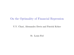 On the Optimality of Financial Repression St. Louis Fed