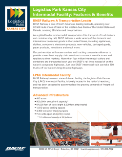 Logistics Park Kansas City Intermodal Facility: Features &amp; Benefits
