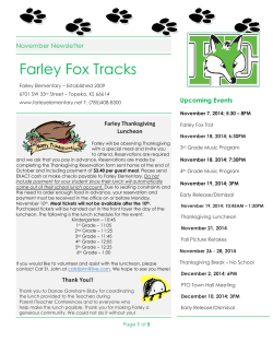 Farley Fox Tracks November Newsletter Upcoming Events