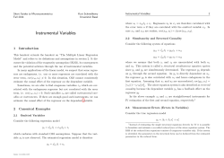 Instrumental Variables 2 Short Guides to Microeconometrics Kurt Schmidheiny