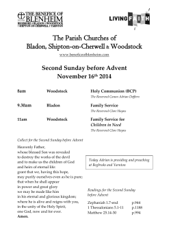 The Parish Churches of Bladon, Shipton-on-Cherwell Woodstock