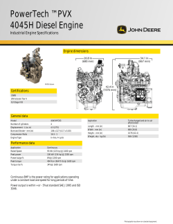PowerTech ™ PVX 4045H Diesel Engine Industrial Engine Specifications