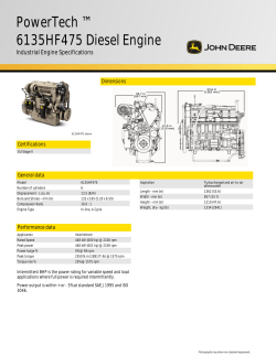PowerTech ™ 6135HF475 Diesel Engine Industrial Engine Specifications