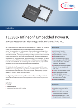 TLE986x Infineon® Embedded Power IC Product Brief