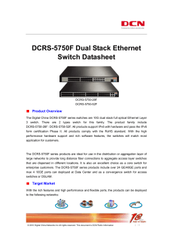 DCRS-5750F Dual Stack Ethernet Switch Datasheet Product Overview