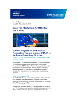Euro Tax Flash from KPMG's EU Tax Centre