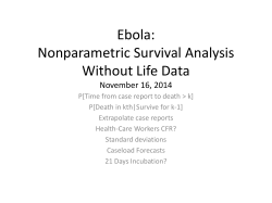 Ebola: Nonparametric Survival Analysis Without Life Data November 16, 2014