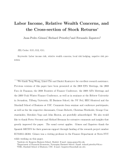 Labor Income, Relative Wealth Concerns, and the Cross-section of Stock Returns ∗