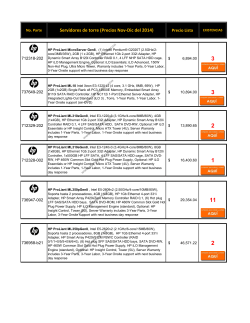 3 Servidores de torre (Precios Nov-Dic del 2014) Precio Lista No. Parte