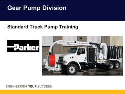 Gear Pump Division Standard Truck Pump Training